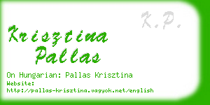 krisztina pallas business card